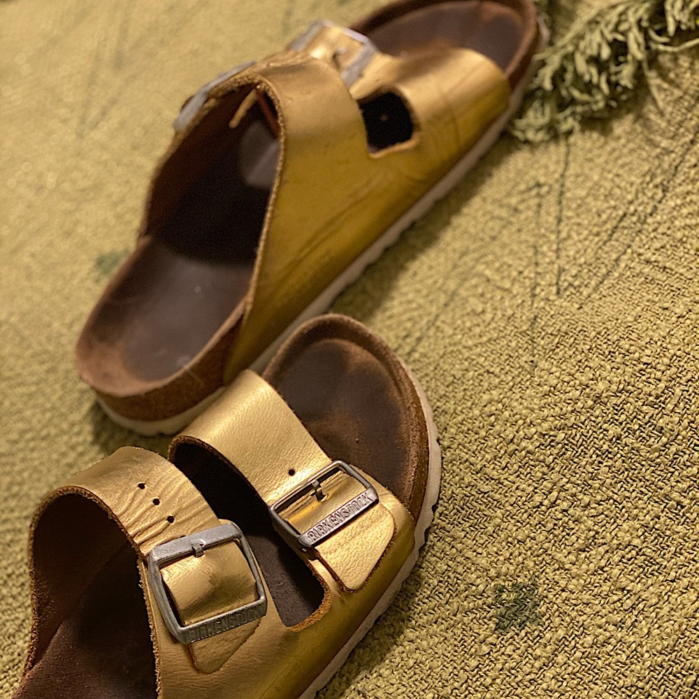 Gold Birkenstock’s